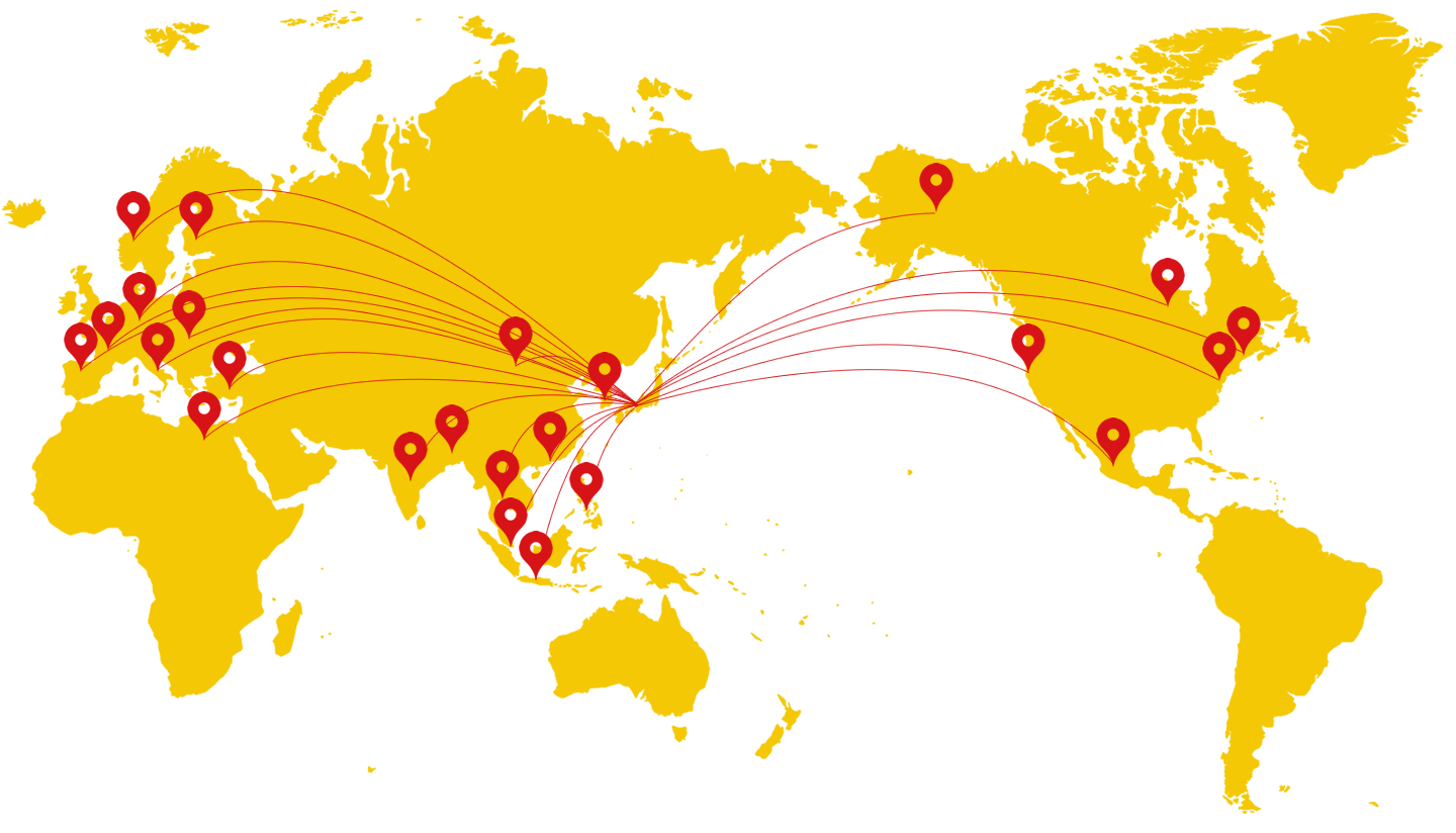 海外ネットワーク　世界地図